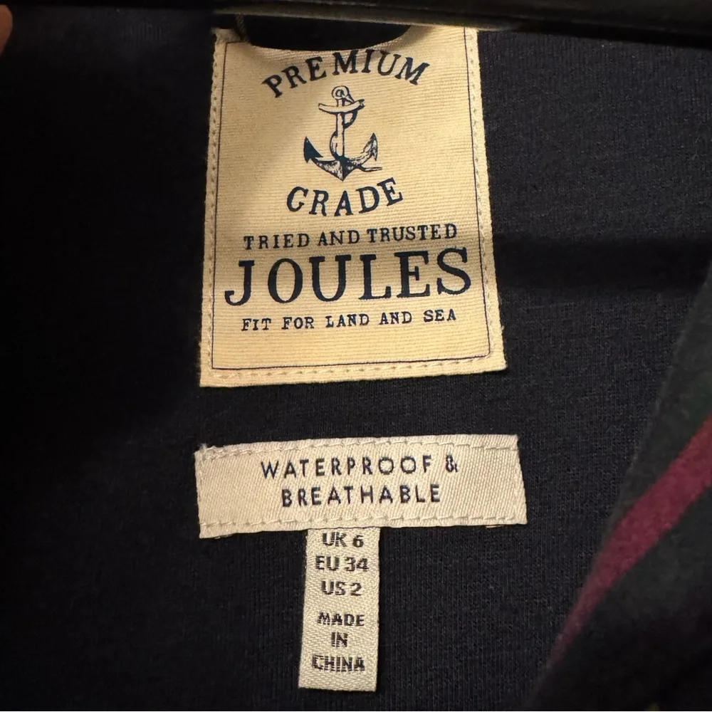 Joules Right as Rain Print Waterproof Hooded Jacket - Picture 7 of 10